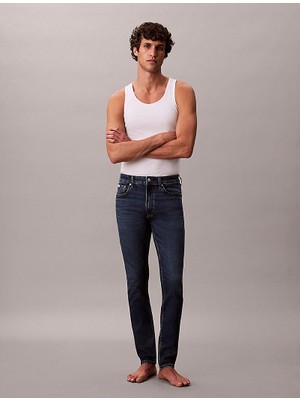Calvin Klein Erkek Normal Bel Slim Fit Dar Paça Lacivert Pantolon LV04RB720G-PTR