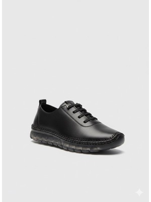 Voyager Kadın Bağcıklı Silikon Taban Rahat Günlük Deri Casual Ayakkabı 9050-6Y