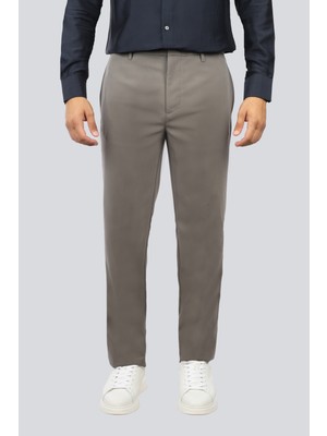 Emporio Armani Erkek Normal Kalıp Düz Paça Metalik Kartal Imzalı Bej Pantolon EM003660 AF18079-U8092