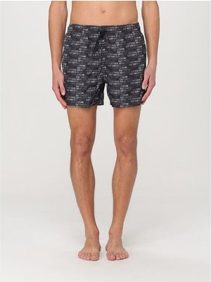 Erkek Ea7 Yazı Desenli Bel Bağlamalı Siyah Mayo 7M000510 AF13059-MC085