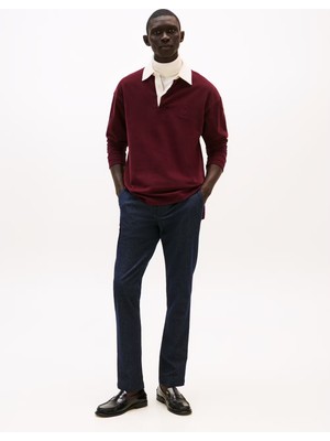 Tommy Hilfiger Erkek Slim Fit Esnek Pamuklu Dar Paça Lacivert Pantolon MW0MW41506-DW5