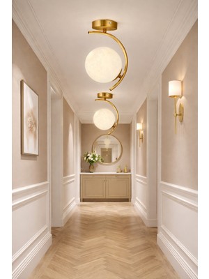 Esslight Flora Tekli Eskitme Plafonyer 3 Boyutlu Başlık Antre Hol Avize