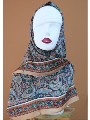 Sinem Picasso Hibrit Dijital Kristal Eşarp Bal Köpüğü