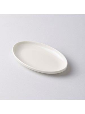 PremiumPort Modern 2'li 25 cm Krem Porselen Kayık Sunum Tabağı Servis Seti