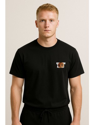 Playoff Basketbol T-Shirt Siyah