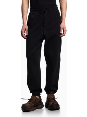 Emporio Armani Erkek Normal Kesim Beli ve Paçası Lastikli Pamuklu Siyah Eşofman Altı EM001746 AF10013-UC001