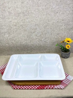 PremiumPort 6’lı Kırılmaz Tabldot, 5 Gözlü, Sağlam ve Pratik Self Servis Seti