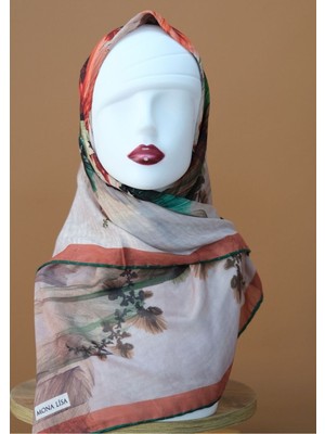 Sinem Monalisa El Dikişli Bambu Eşarp Yeşil