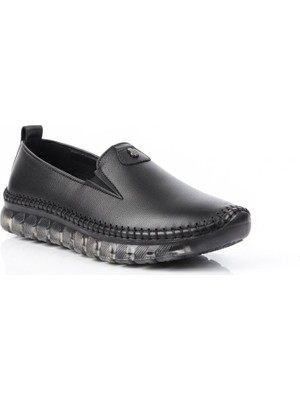 Voyager Kadın Bağcıksız Silikon Taban Rahat Günlük Deri Casual Ayakkabı 9059-6Y