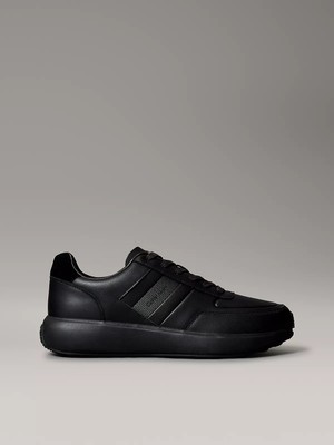 Calvin Klein Erkek Düşük Bilekli Logo Detaylı Rahat Taban Deri Siyah Sneaker HM0HM01957-0GJ