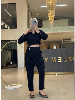 By Özlem Yazan Aller Detaylı Dokuma Kumaş Kadın Pantolon