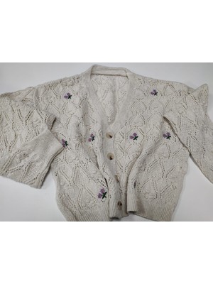 Sofun Desenli Uzun Kollu Tiriko  Hırka