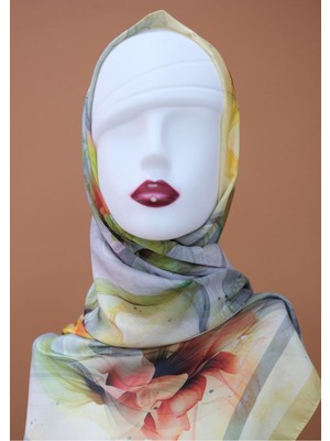 Sinem Picasso Digital Relax Soft Şal Sarı