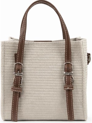 Karrem Hasır Kemer Detaylı Çapraz Çanta Taba