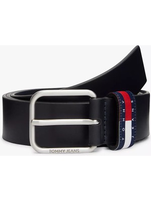 Tommy Hilfiger Erkek Th Bayrak Imzalı %100 Deri Lacivert Kemer AM0AM13688-C1G