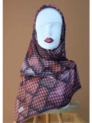 Sinem Picasso El Dikişli Hibrit Digital Kristal Eşarp Gülkurusu