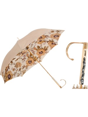 Pasotti Şemsiye Girasoli Manuel Açma - %100 Polyester - Taşlı Sap Uzunluk: 93 cm - Çap: 102 cm