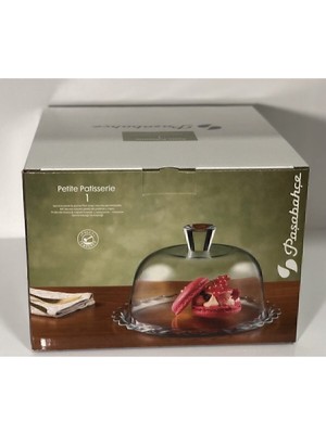 Teknotrust Cam Kapaklı Patisserie Kek Sunum Tabağı, Şık ve Kullanışlı Tasarım