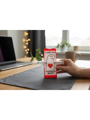 Juli 💝 Açılır Kalpli “ı Love You” Sürpriz Mesaj Kutusu Hediye