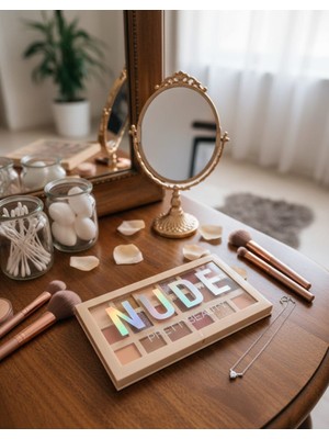 18'li Nude Far Paleti -Doğal & Işıltılı Tonlar