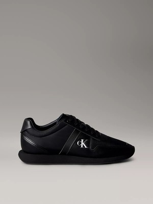 Calvin Klein Erkek Orta Kalınlıkta Rahat Taban Bağcıklı Düz Siyah Sneaker YM0YM01400-0GJ