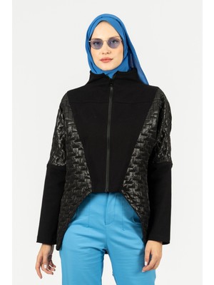 By Özlem Yazan Asimetrik Kapitone Detaylı Fermuarlı Ceket