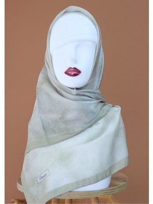 Sinem Picasso Hibrit Dijital Kristal Eşarp Çağla Yeşili