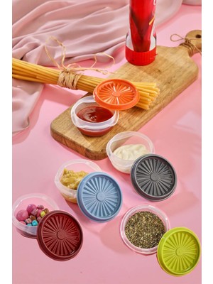 PremiumPort Mini Sosluk ve Saklama Kabı Seti - 5 Adet, Pratik ve Şık Tasarım