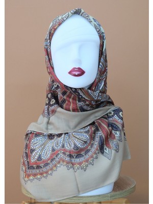 Sinem Monalisa Digital Dubai Kaşmir Eşarp Sarı