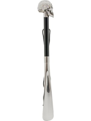 Pasotti Swarovski® Kafatası Şeklinde Ayakkabı Çekeceği Swarovski® Kristalli Sap - Ahşap Gövde, Abs Uç Uzunluk: 50 cm