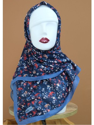 Sinem Monalisa Dijital Dubai Kaşmir Eşarp Mavi