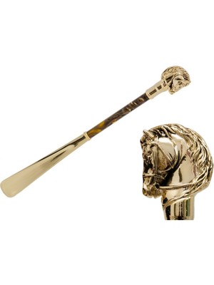 Pasotti Altın At Ayakkabı Çekeceği 50 cm Metal Sap - Pmma Gövde, Abs Uç