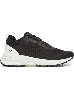 Calvin Klein Erkek Orta Kalın Fileli Kumaş Yuvarlak Burun Rahat Taban Siyah Sneaker YM0YM01284-0GM