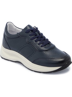 Tergan  Lacivert Hakiki Deri Erkek Sneaker - E25I1AY57210-A31