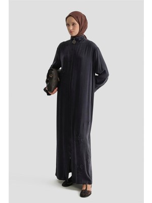 Armine Fermuarlı Kupra Ferace Indigo