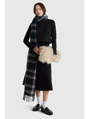 United Colors Of Benetton Siyah Kadın / Kız Kdn_desenli Dik Yaka Bluz Model Kodu: ( 5W77DQ0AT100)