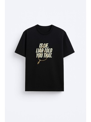 Shain Heated Rivalry Dizi Baskılı Bisiklet Yaka Siyah Tişört T-Shirt