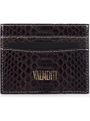 Valmenti Unisex Hakiki Deri Koyu Kahverengi Piton Kartlık 1148 062 Krtlk SK25-26 K Kahve Pıton