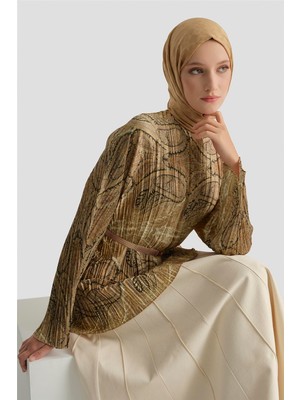Armine Şal Desenli Tunik Camel