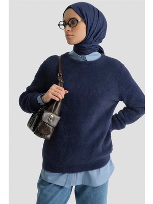 Armine Dokulu Basic Kazak 25KD6025 Lacivert