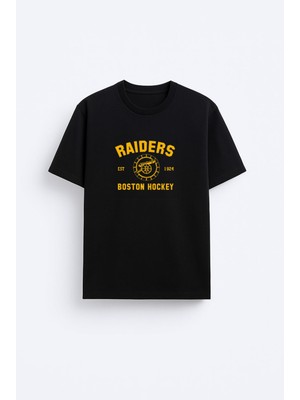 Shain Heated Rivalry Rozanov 81 Boston Hockey Baskılı Bisiklet Yaka Siyah Tişört T-Shirt
