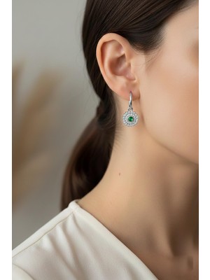 By Barun Gümüş Halka Küpe Sallantılı