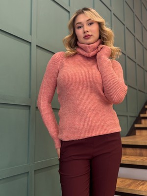 Stamina Kadın Reglan Kol Örme Boğazlı Kazak