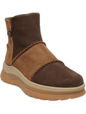 Mammamia 4090 Hakiki Deri Günlük Kadın Bot-Kahverengi Nubuk