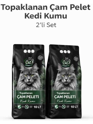 Happy Cat Litter Topaklanan Çam Peleti Kedi Kumu 20 L (2x10 L) – Çok Satan 2’li set – Uzun Süreli Kullanım