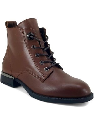 Mammamia 8515 Hakiki Deri Günlük Kadın Bot-Taba