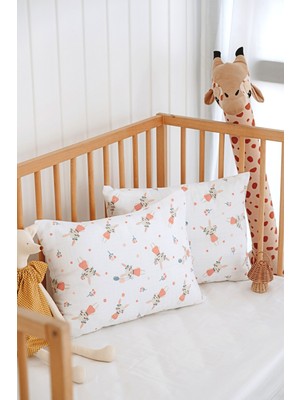 Serstil 2 Adet Desenli Müslin Bebek / Çocuk Yastık Kılıfı %100 Pamuk 45X35 cm