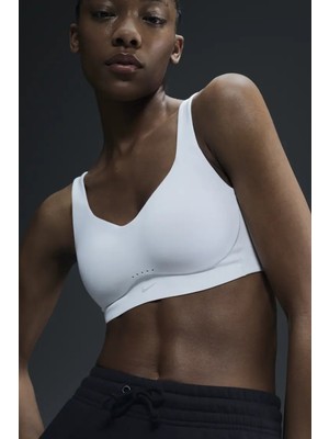 Nike Alate High Support Women's Padded Convertible Sports Bra Kadın Pedli Spor Sütyen Bra Beyaz