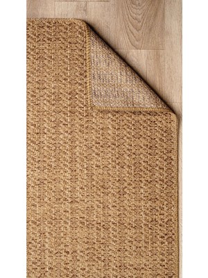 Santiva Home Naturel Sisal Jüt Rengi Hasır Halı Yıkanabilir Kaymaz Taban Salon Oturma Çocuk Odası