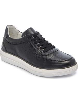 Tergan Siyah Hakiki Deri Erkek Sneaker - E25I1AY57212-A23